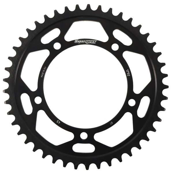 Supersprox Edge Steel Sprocket Black 45T- for Suzuki SV1000S RFA-1792-45-BLK